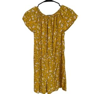 Girls Old Navy Yellow Floral Romper Size XL/14